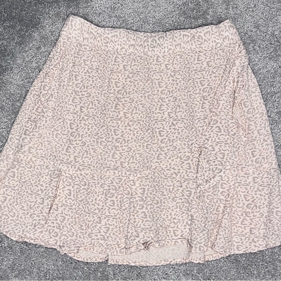 Light Pink Leopard Print Skirt - Picture 1 of 4